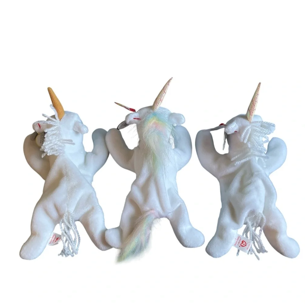 TY Beanie Babies Mystic the Unicorn – Set of 3 Vintage with Tag Errors
